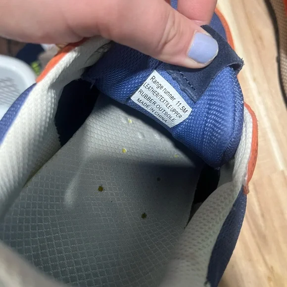 Johnnie-O Men’s Range Runner Suede Orange and Navy Golf Sneakers Size 11.5 - Picture 7 of 7